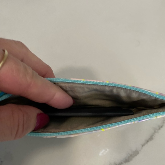 🆕 Brahmin Cotton Candy Ombré Credit Card Wallet Croc Embossed Leather - Picture 7 of 10